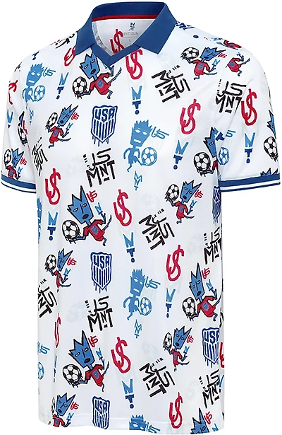 Antigua Men's USA 2026 World Cup Graffiti Polo Shirt
