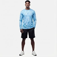 Costa Men's Tech Topographic Crew Neck Long Sleeve T-shirt