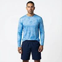Costa Men's Tech Topographic Crew Neck Long Sleeve T-shirt