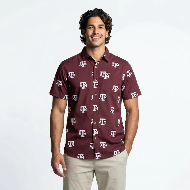 Columbia Sportswear Men's Texas A&M University CLG Super Slack Tide™ Logo Print Shirt