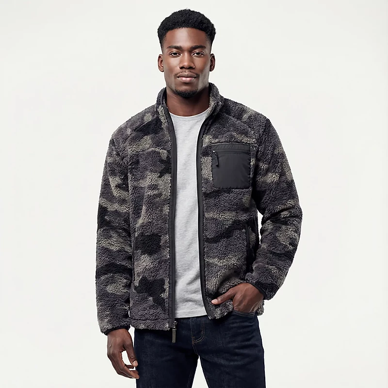 Smith's Workwear Men's Camo Butter Sherpa Full-Zip Jacket