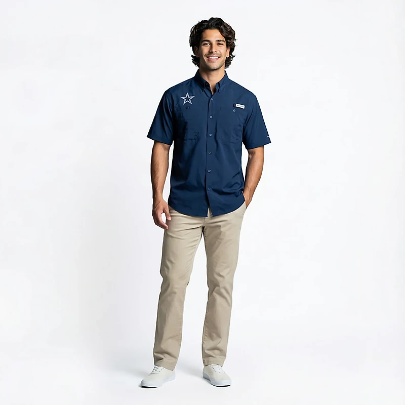 Columbia Sportswear Men's Dallas Cowboys PFG Tamiami Fishing Shirt