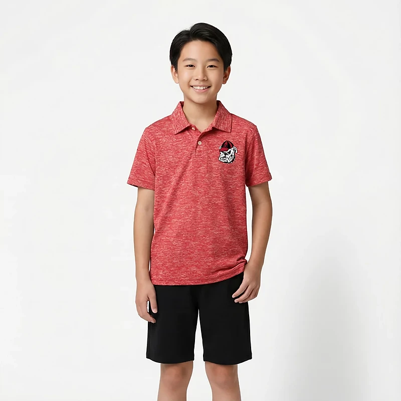 Wes and Willy University of Georgia Cloudy Yarn Polo Shirt