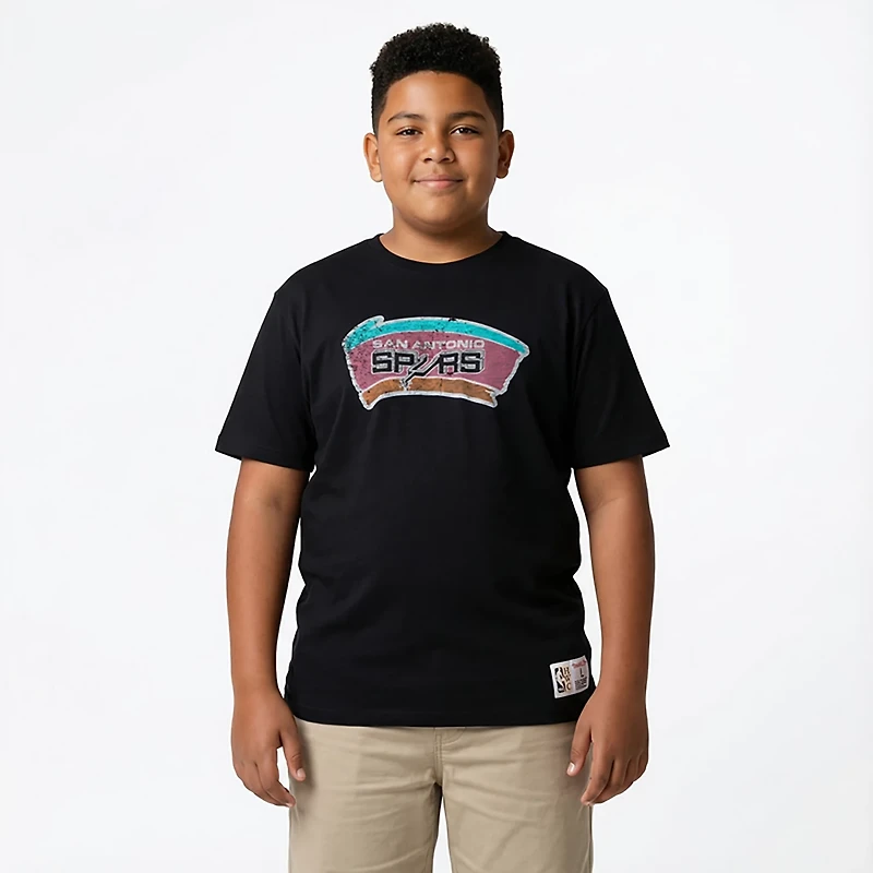 Mitchell & Ness Men's San Antonio Spurs Hardwood Marks Slub T-Shirt