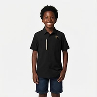 Antigua Men's New Orleans Saints Kickoff Camp Button Down Shirt