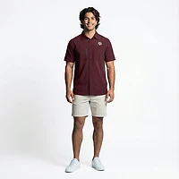 Antigua Men's Texas A&M University Kickoff Woven Short Sleeve Fishing Shirt