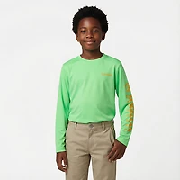 Magellan Outdoors Boys' FishGear Casting Crew Fish Print Long Sleeve T-shirt