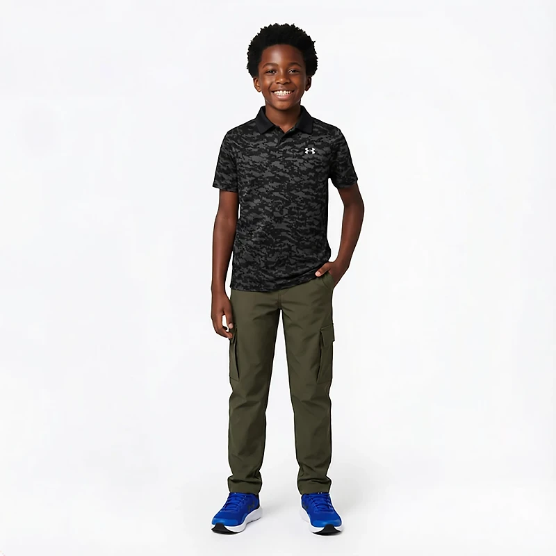 Under Armour Boys' Performance Printed Polo Shirt