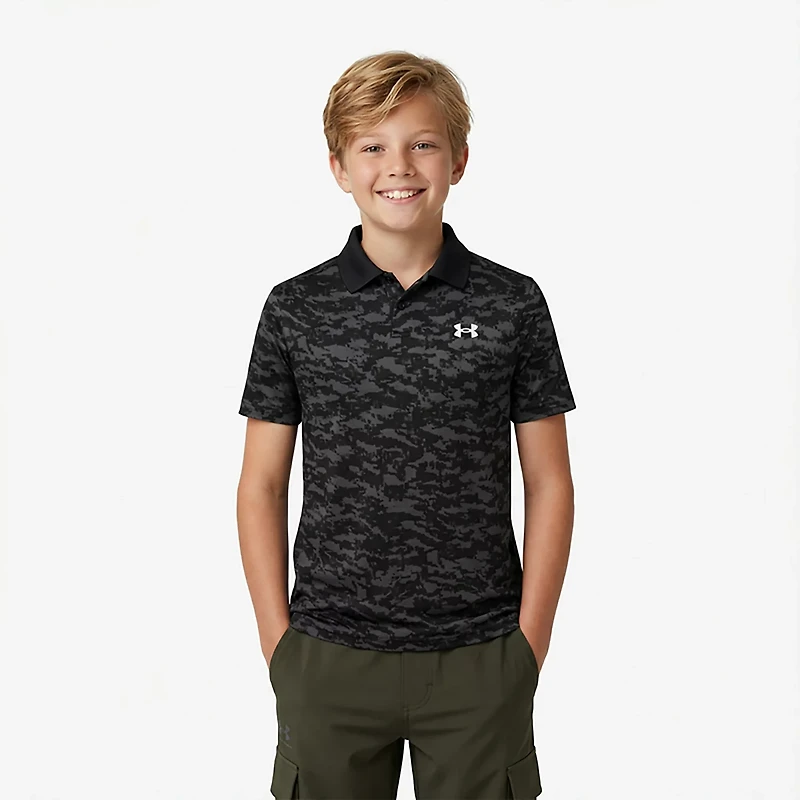 Under Armour Boys' Performance Printed Polo Shirt