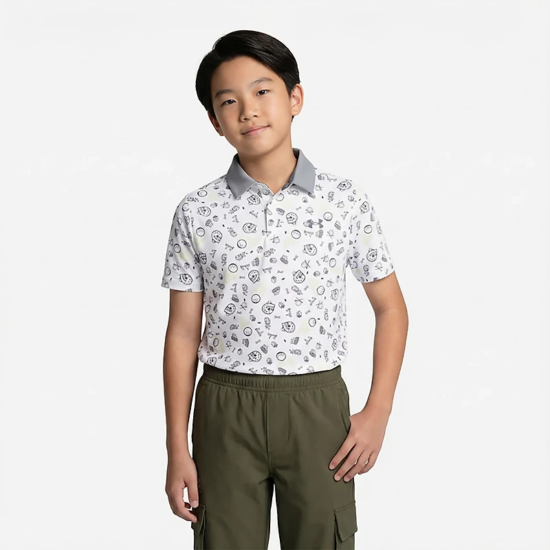 Under Armour Boys' Performance Printed Polo Shirt