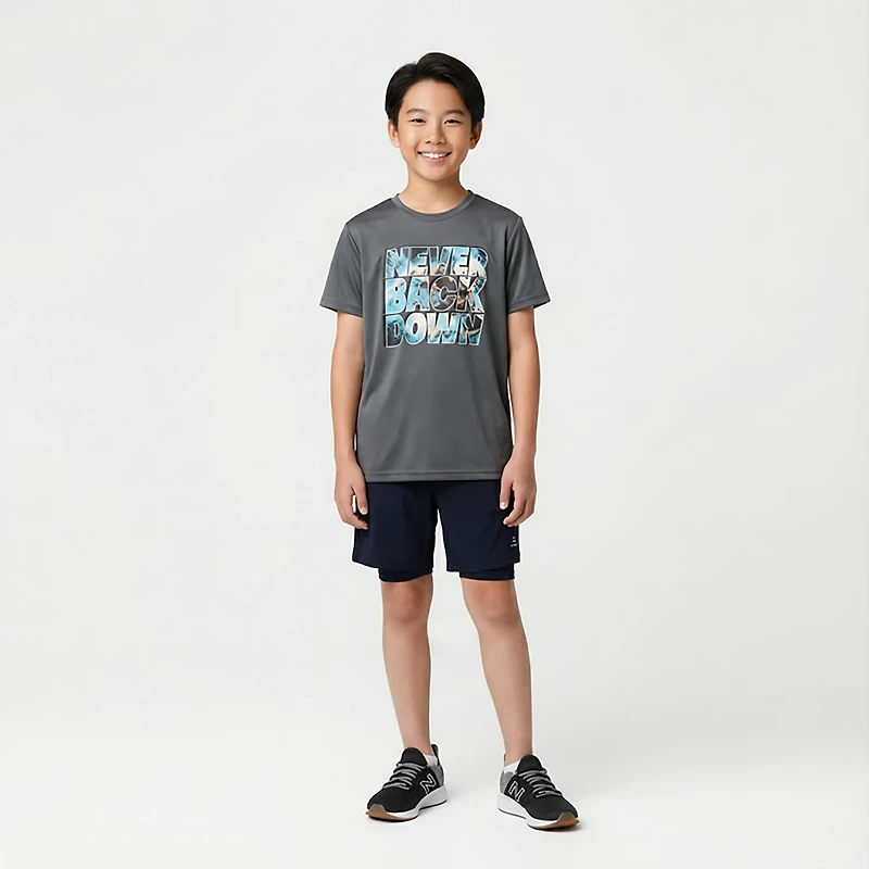 BCG Boys' Never Back Down T-shirt