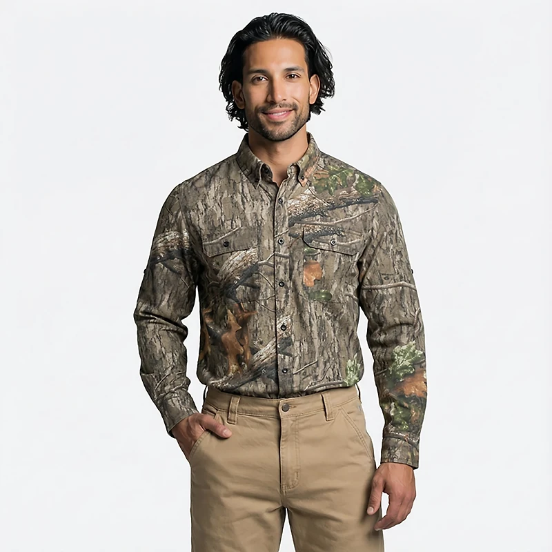 Magellan Outdoors Hunt Gear Men's Stonewell Long Sleeve Twill Shirt