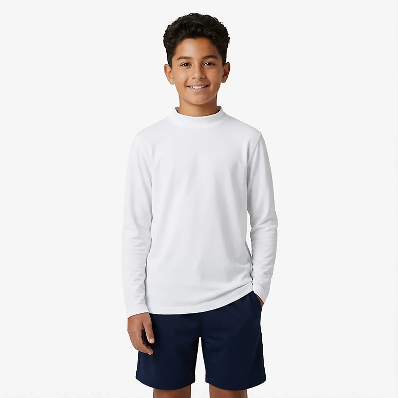 BCG Boy's CW Brushed Mock Neck Long Sleeve Top