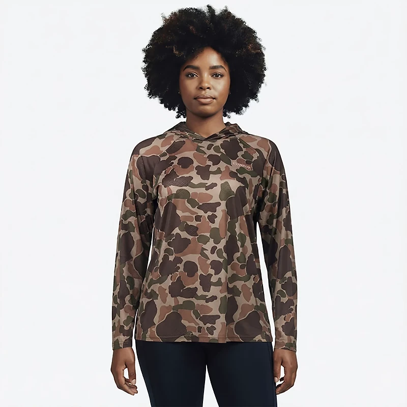 Magellan Outdoors Hunt Gear Women's Eagle Pass Tech Mesh Hooded Long Sleeve Shirt