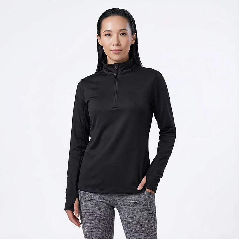 Magellan Outdoors Women’s Thermal Grid 1/4 Zip Baselayer Fleece Top