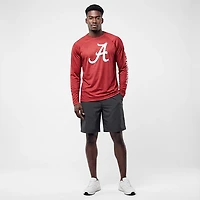 Columbia Sportswear Men's University of Alabama PFG Terminal Tackle Heather Long Sleeve Shirt