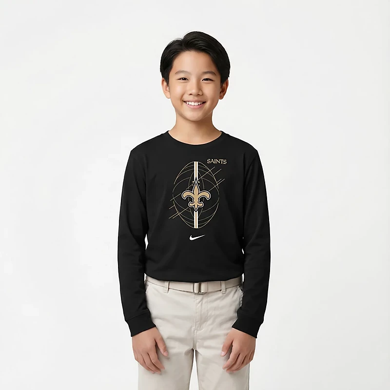 Nike Boys' New Orleans Saints Icon Long Sleeve T-shirt
