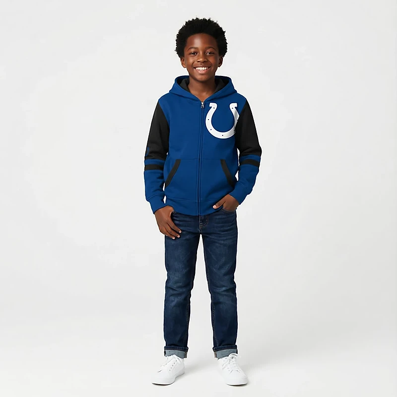 Outerstuff Boys' Indianapolis Colts Stadium Full-Zip Fleece Hoodie