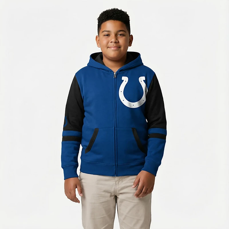 Outerstuff Boys' Indianapolis Colts Stadium Full-Zip Fleece Hoodie