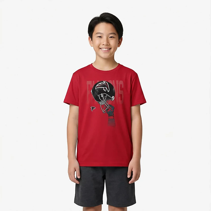 Outerstuff Boys' 8-20 Atlanta Falcons Helmets High Short Sleeve T-shirt
