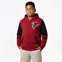 Outerstuff Boys' Atlanta Falcons Stadium Full-Zip Fleece Hoodie