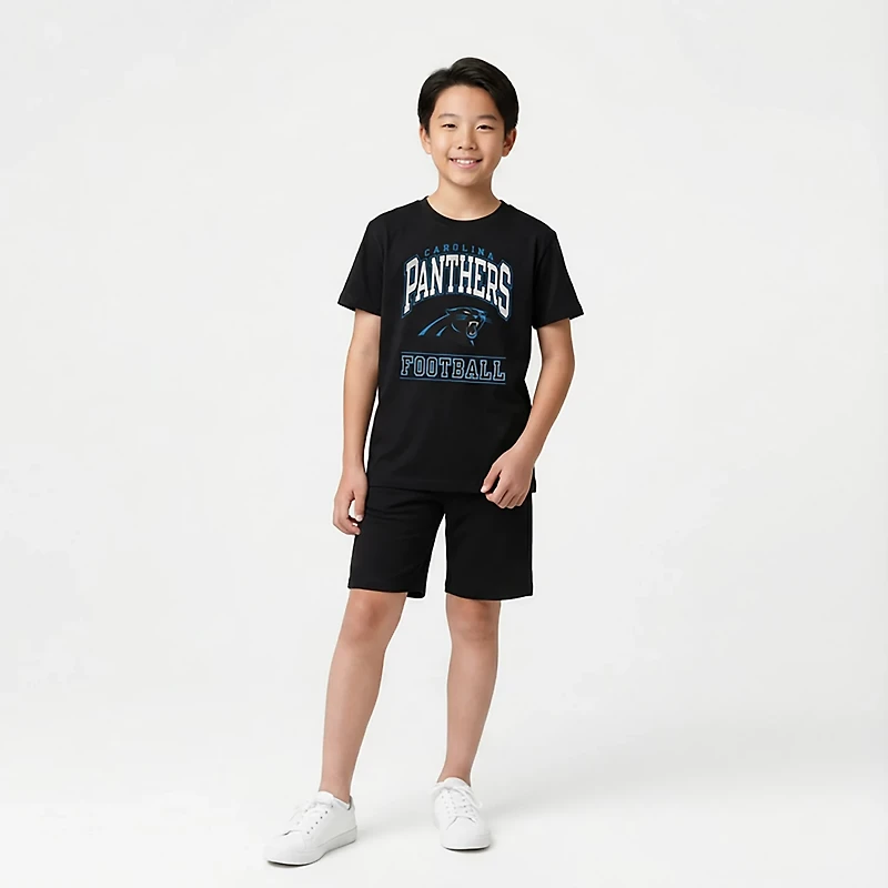 Outerstuff Kids' Carolina Panthers Big Blocker Short Sleeve T-shirt