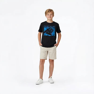 Outerstuff Boys' 8-20 Carolina Panthers Liquid Camo Logo Short Sleeve T-shirt