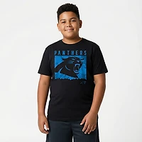 Outerstuff Boys' 8-20 Carolina Panthers Liquid Camo Logo Short Sleeve T-shirt