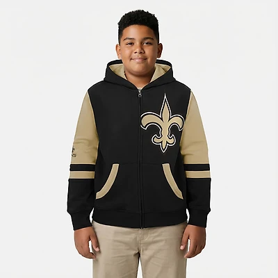 Outerstuff Boys' New Orleans Saints Stadium Full-Zip Fleece Hoodie