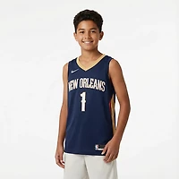 Nike Youth New Orleans Pelicans Zion Williamson #1 Icon Swingman Jersey