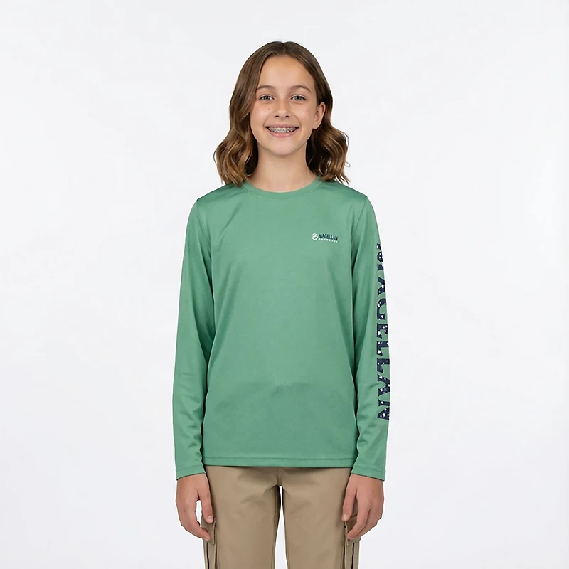 Magellan Outdoors Girls' Caddo Lake Logo Long Sleeve T-shirt