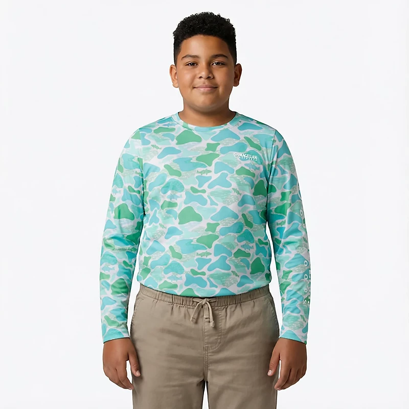Magellan Outdoors Boys' Mallard Fish Camo Long Sleeve T-shirt