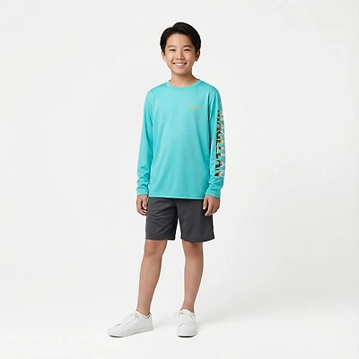 Magellan Outdoors Boys' Casting Crew Print Logo Fishing T-shirt
