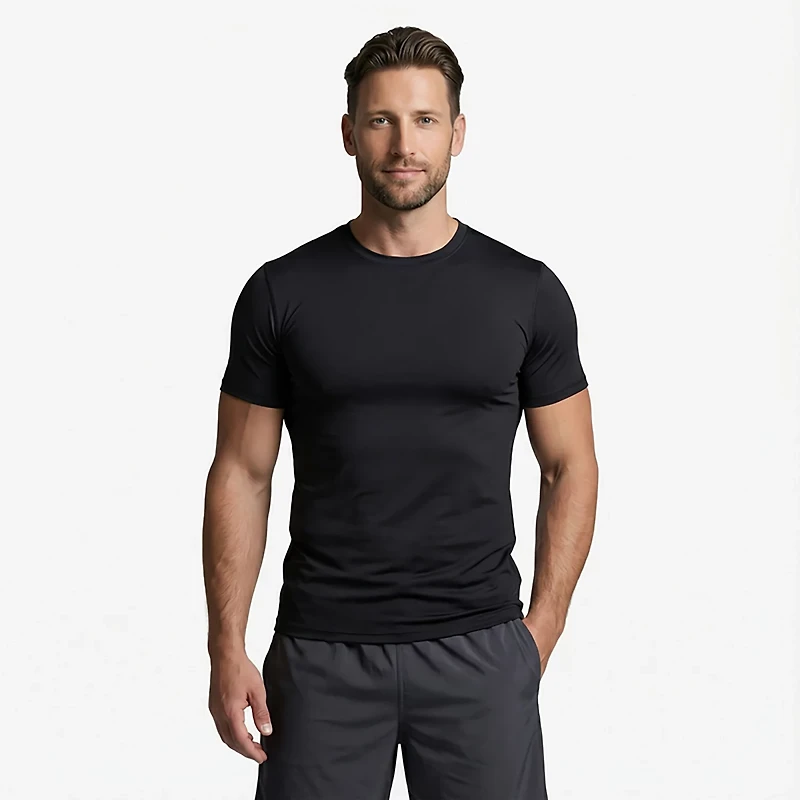 BCG Men's Compression Mesh Short Sleeve Top