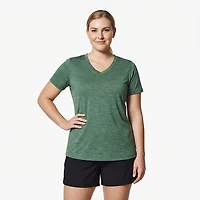 BCG Women's Turbo Melange V-neck T-shirt