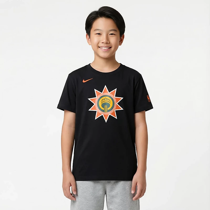 Nike Kids' San Antonio Spurs City Edition Logo T-shirt