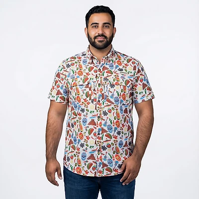Magellan Outdoors Men's Mexico Print Fishing Shirt