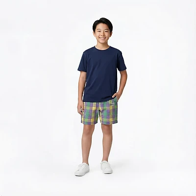 Magellan Outdoors Boys' Mardi Gras Seersucker Gingham Boat Shorts