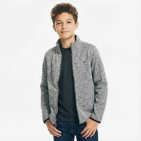 Nautica Boys' Full Zip Fleece Sweater
