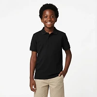 Nautica Boys' - Double Pique Short Sleeve Polo Shirt