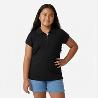 Nautica Girls' 4-6x Interlock Short Sleeve Polo