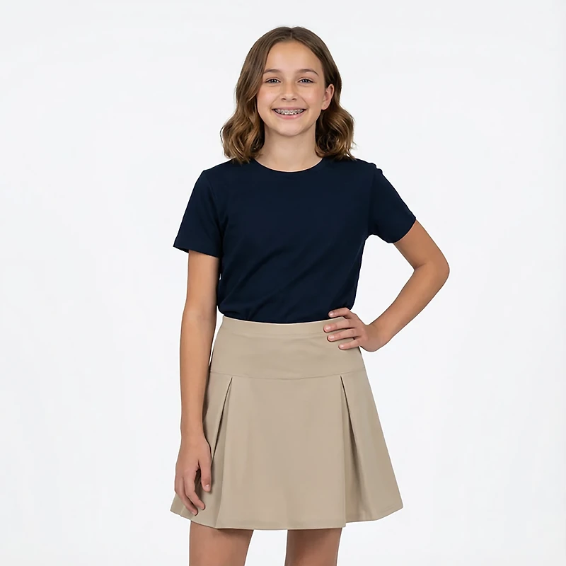 Nautica Girls' 4-6x Performance Knit Pleated Scooter