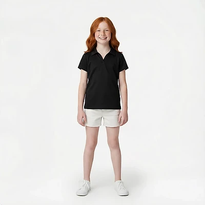 Nautica Girls' 4-6x Performance Short Sleeve Polo