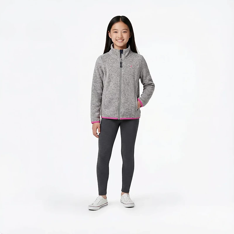 Nautica Girls' 4-6x Polar Fleece Sweater Jacket