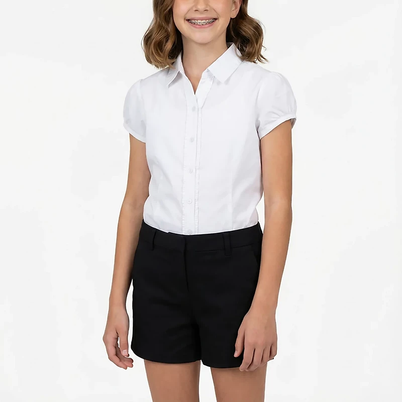 Nautica Girls' 4-7 Y-neck Blouse