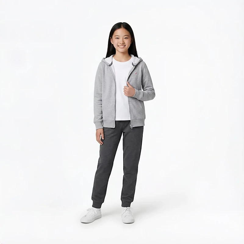 Nautica Girls' 7-16 Fleece FZ Hoodie