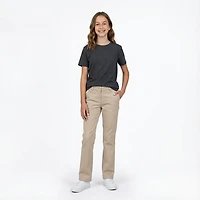 Nautica Girls' 7-16 High-Waisted Bootcut Twill Pants