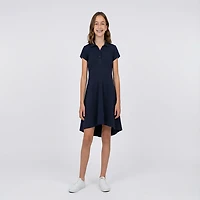 Nautica Girls' 7-16 Interlock High-Low Polo Dress