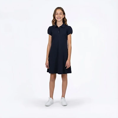 Nautica Girls' 7-16 Interlock High-Low Polo Dress
