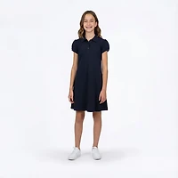 Nautica Girls' 7-16 Interlock High-Low Polo Dress